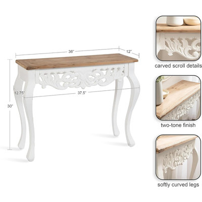 Ophelia & Co. Wooden Ornate Entryway Console Table | Wayfair